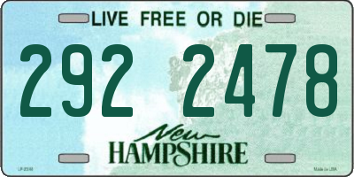 NH license plate 2922478