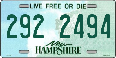 NH license plate 2922494