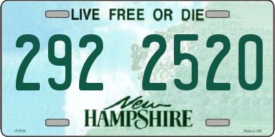 NH license plate 2922520