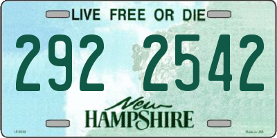 NH license plate 2922542