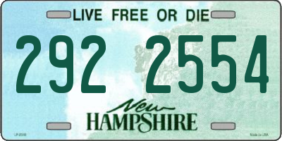 NH license plate 2922554