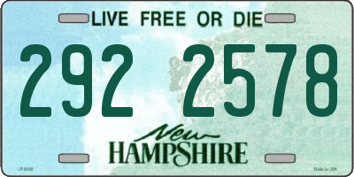 NH license plate 2922578