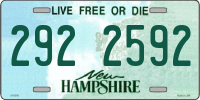 NH license plate 2922592