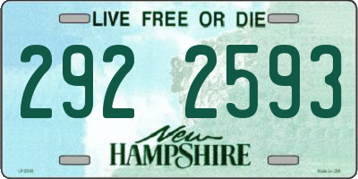 NH license plate 2922593