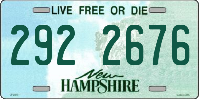 NH license plate 2922676