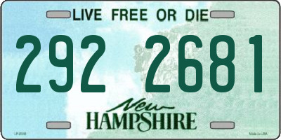 NH license plate 2922681