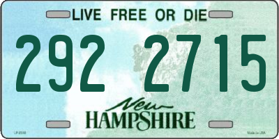 NH license plate 2922715