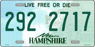 NH license plate 2922717