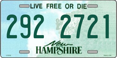 NH license plate 2922721