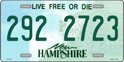 NH license plate 2922723