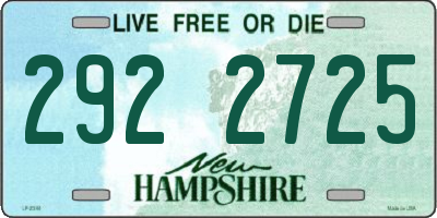 NH license plate 2922725