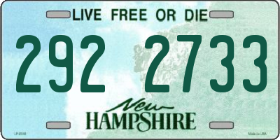 NH license plate 2922733