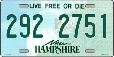 NH license plate 2922751