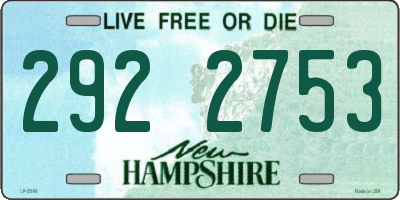 NH license plate 2922753