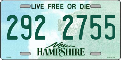 NH license plate 2922755
