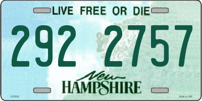 NH license plate 2922757