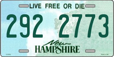 NH license plate 2922773