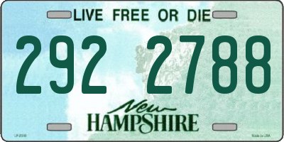 NH license plate 2922788