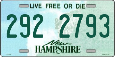 NH license plate 2922793