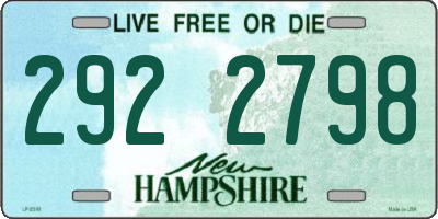 NH license plate 2922798
