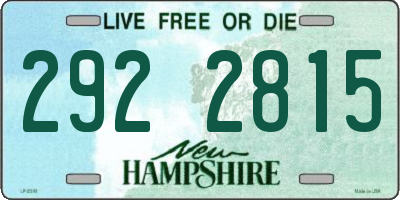 NH license plate 2922815