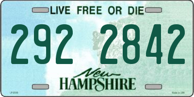 NH license plate 2922842