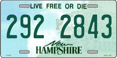 NH license plate 2922843