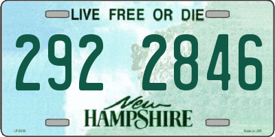 NH license plate 2922846