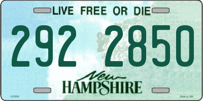 NH license plate 2922850