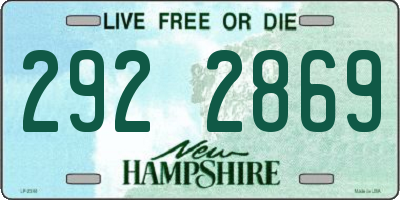 NH license plate 2922869