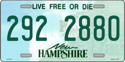 NH license plate 2922880