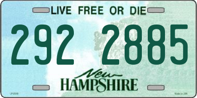 NH license plate 2922885