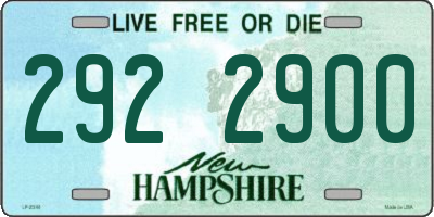 NH license plate 2922900