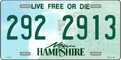 NH license plate 2922913