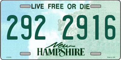 NH license plate 2922916