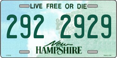 NH license plate 2922929