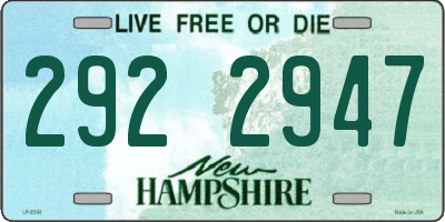 NH license plate 2922947