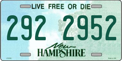NH license plate 2922952