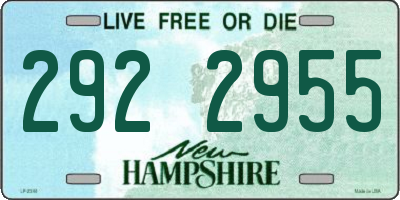 NH license plate 2922955