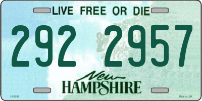 NH license plate 2922957