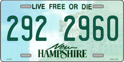 NH license plate 2922960