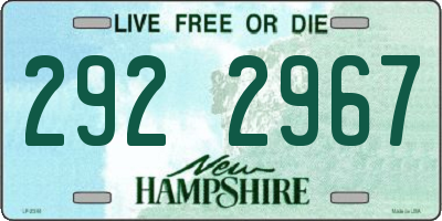 NH license plate 2922967