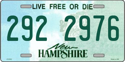 NH license plate 2922976