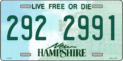 NH license plate 2922991