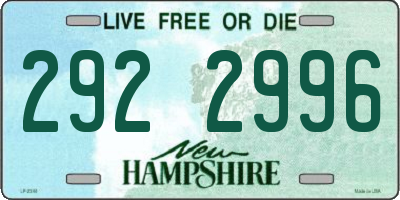 NH license plate 2922996