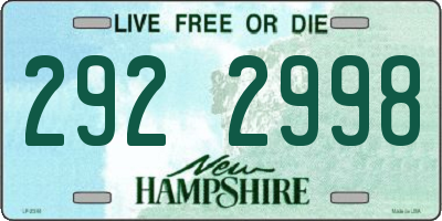 NH license plate 2922998