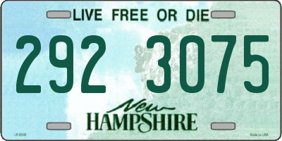 NH license plate 2923075