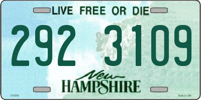 NH license plate 2923109