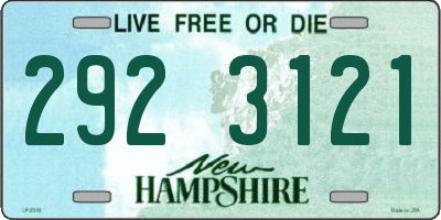 NH license plate 2923121