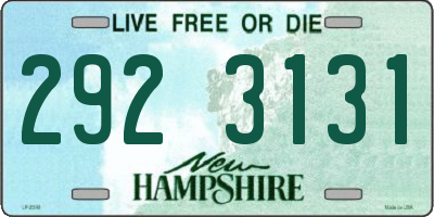 NH license plate 2923131